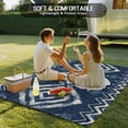 thumbnail image 4 of Navy Blue Outdoor Rug for Patio/Deck/Porch, Non-Slip Large Area Rug 3 x 5 Ft, Vintage Tribal Abstract Geometric Tie Dye Art Indoor Outdoor Rugs Washable Area Rugs, Camping Rug Carpet Runner, 4 of 8