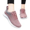 thumbnail image 3 of Sopiago Girls Sneakers Women'S Lace-Up Sneakers Fashion Lightweight Leather Platform Sports Shoes Runing Walking Shoes Pink,41, 3 of 6