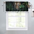 thumbnail image 4 of Tiger Kitchen Curtain Valances Wild Animal Tropical Rainforest Jungle Scenic Green Leaves Window Valance for Bedroom Bathroom Living Room Dining Room Valances Set 54 by 18 in, 1 Panel, 4 of 6