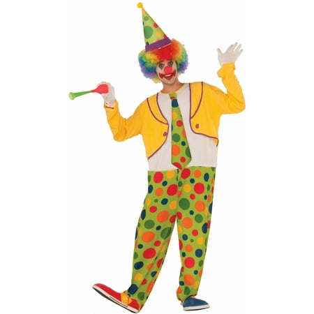 Clown Costume Adult Funny Hoopy The Clown Jumpsuit Polka Dots Men Women ...