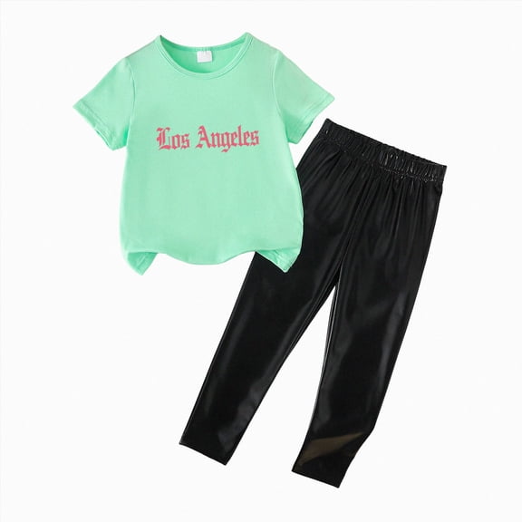 Girls Short Sleeve Top And Shorts,2 Piece Pajama Set 6-12 Months 12-24 Months 2t 3t 4t 5t 6t 7t Children 7 Years