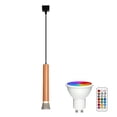 thumbnail image 1 of FSLiving H Type Track Light, Linear Look Focused Adjustable LED Spotlighting Remote Control, Color Changing RGBW GU10 Timer Bulb Mini Lights Track Mounted for Kitchen Shopwindow Dining Room, Yellow, 1 of 8