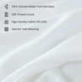 thumbnail image 3 of 100% Viscose Derived from Bamboo Sheets Twin XL, Silky Soft, Cooling, 16" Deep Pocket, White, 3 of 8