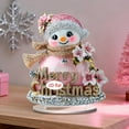 thumbnail image 4 of Acrylic Snowman Decor Modern Home Decoration Desktop Figurine Holiday Ornament Warm Ambient Light for Living Room Study Office Festive Season Decorations, 4 of 4