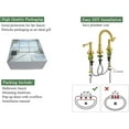 thumbnail image 3 of Brushed Gold 8 inch Widespread Bathroom Sink Faucet 3 Holes with Pop-Up Drain, 2 Handle Modern Bathroom/Vanity/Lavatory Faucet with Brass 360° Swivel Spout, TAF830Y-PB, 3 of 5