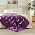 thumbnail image 6 of Get Well Soon Gifts for Women - After Surgery Blanket with Inspirational Words Sympathy Gift for Men Hug Soft Fleece Healing Blanket Dark Purple ch Dark Purple Throw (), 6 of 7