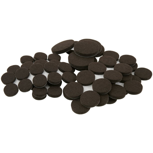 coupon Ideal Are familiar Super Sliders Assorted Round Self Stick Felt Furniture Pads Brown, 80 Pack  - Walmart.com