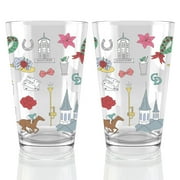 151st Kentucky Derby Scatter Print 16oz. Pint Glass Two Pack