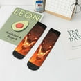 thumbnail image 7 of Pofeuu Magma Fire Black Dragon Print 30cm Socks, Adult Running Hiking Socks for Youth and Adult, 7 of 7