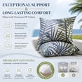 thumbnail image 4 of HONEY HOME 18 in x 18 in Modern Outdoor Bamboo Leaf Throw Pillows, WaterProof Removable Cover (2 Count), 4 of 7