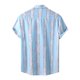 thumbnail image 2 of Camisas De Vestir Para Hombre Camisa de manga corta con flores para hombre, estilo playero de verano, informal, relajada, para perezosos (Blue, XL), 2 of 7