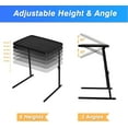 Adjustable TV Tray Folding Table Trays with 6 Height & 3 Tilt Angle Bed