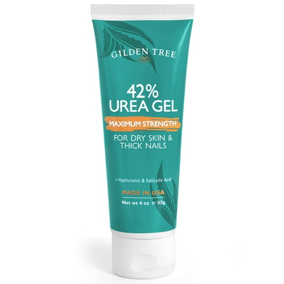 Gilden Tree 42% Urea Gel with Salicylic & Hyaluronic Acid - Helps Exfoliate Dry, Rough Skin on Heels Feet Elbows Knees + Helps Softens Thick Nails