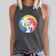 thumbnail image 2 of Gibobby Mujeres Casual Cocotero Impresión Mangas Cuello Redondo Camiseta Suelta Blusa Tops(Gris oscuro,XG), 2 of 4