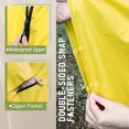 thumbnail image 3 of Chubasquero cortavientos amarillo XL, mochila de viaje, e-bike, ciclismo, senderismo, cortavientos, poncho de lluvia, 3 of 5