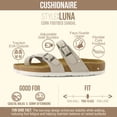 thumbnail image 5 of Cushionaire Luna Cork Footbed Sandals for Women – Comfortable Slip-On Women's Shoes with Genuine Suede Footbed & Arch Support | Slides for Women, 5 of 21