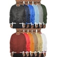 thumbnail image 4 of Men's Premium Classic Snap Button Baseball Letterman Varsity Bomber Jacket Windbreaker, 4 of 5