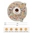 thumbnail image 6 of 15 Inch Round Placemats Set of 4, Boho Beige Flowers Non Slip Heat Insulation PP Table Mats, Spring Abstract Watercolor Floral Leaf Washable Place Mats for Kitchen Dining Party Table Decor, 6 of 7