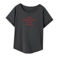 thumbnail image 3 of Camiseta para mujer con cuello redondo y manga corta informal para playa, senderismo, viajes XL, 3 of 8