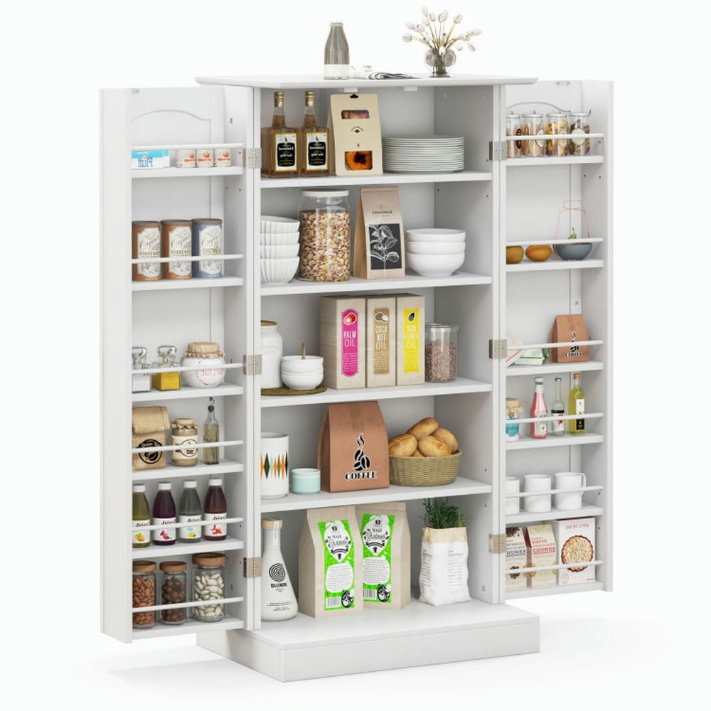 Finihen Kitchen Storage Cabinet, Buffet Sideboard, Freestanding Buffet Cupboards Sideboard with 2 Doors and Anti-Tipping Devices, for Dining Room, Kitchen, Living Room, White Finihen Kitchen Storage Cabinet, Buffet Sideboard, Freestanding Buffet Cupboards Sideboard with 2 Doors and Anti-Tipping Devices, for Dining Room, Kitchen, Living Room, White