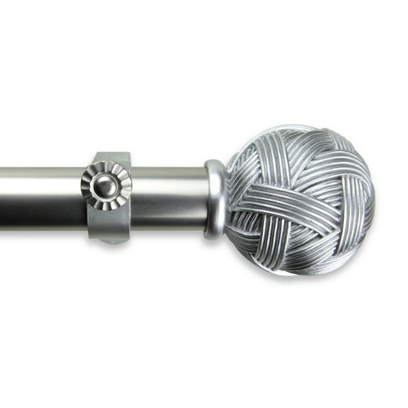 Zitta Curtain Rod 1 inch 48-84 inch - Satin Nickel