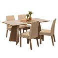 thumbnail image 2 of Juego de Comedor con Mesa y 4 Sillas April Madesa Marrón/Crema, 2 of 11