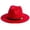 Red, variant on Fedora Hats for Men Wide Brim Panama Hat with Classic Belt