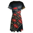 thumbnail image 5 of Oulette, Gambling,dice,casino Dress Fashion Beach Short Sleeve Dresses Female Party Printed Sundress, 5 of 7