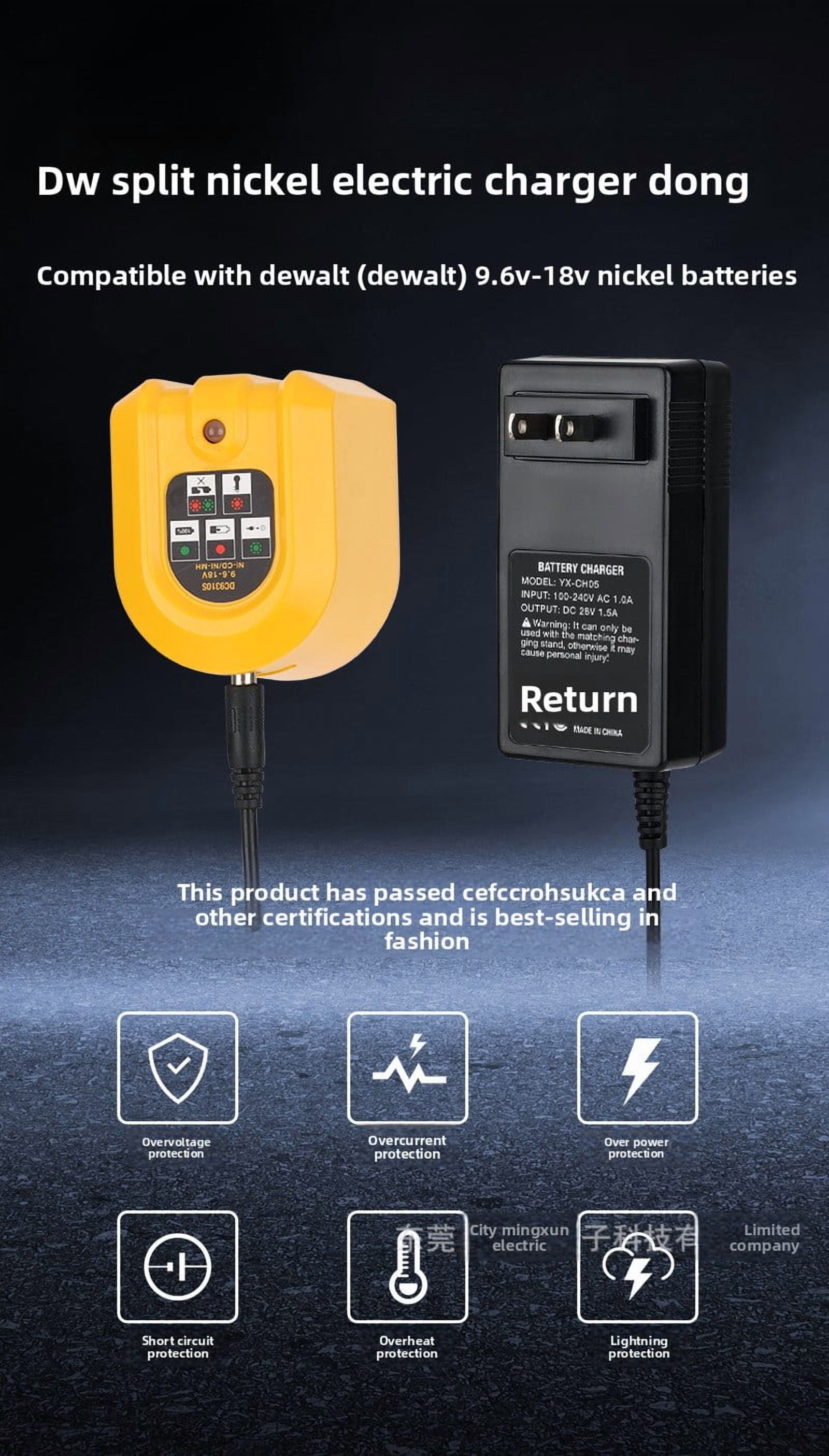 For Dewalt 9.6-18V Ni-Cr Ni-MH lithium battery charger DW9071 DW9072 DE9037 DE9071 DE9072 DE9074