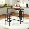 thumbnail image 3 of Patiojoy Ensemble de Table de Bar et Chaises, Table de Pub Rectangulaire de 47,5 Pouces avec 2 Tabourets, Ensemble de Table Hauteur Comptoir Gris, 3 of 9