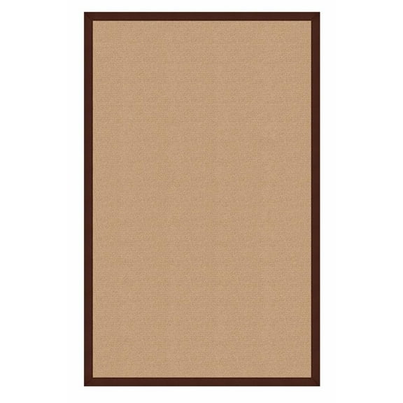 Riverbay Furniture Machine Tufted Wool 1'10"x2'10" Rug in Sisal and Brown