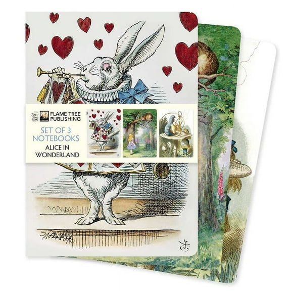 Standard Notebook Collection Alice in Wonderland Set of 3 Standard Notebooks, (Hardcover)