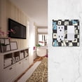 thumbnail image 5 of Yayeee Rocker Switch Wall Plate 2-Gang 4.7"x4.6" Home Decorative Outlet Cover, Blue and White Cat, 5 of 6