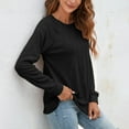 thumbnail image 4 of ASFGIMUJ Women Long Sleeve Shirts Casual Tops Dressy Blouses Fashion Pleated Tunic, 4 of 7