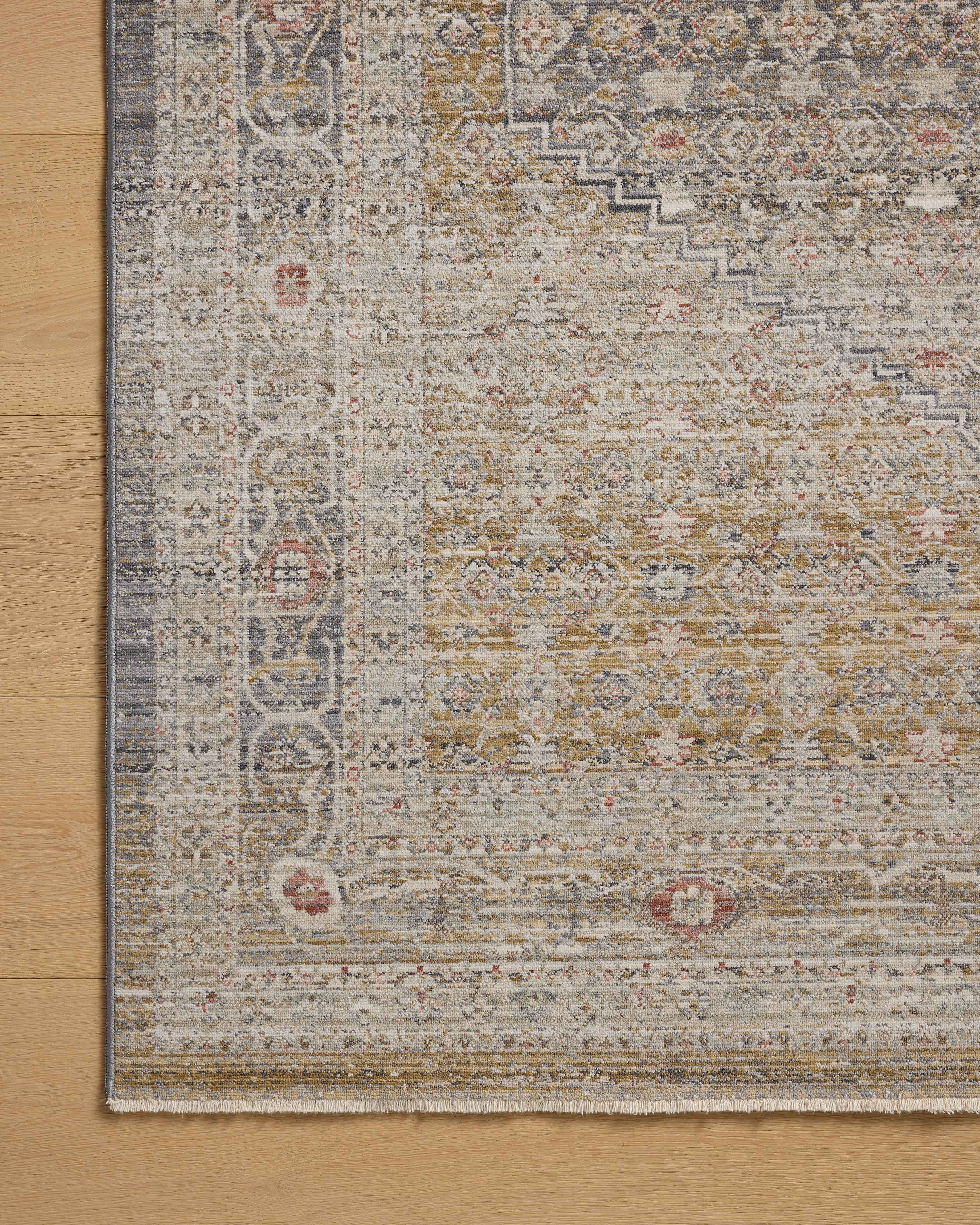 Chris Loves Julia x Loloi Ida Stone / Gold 18" x 18" Sample Rug