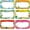 Flora Version, variant on 300pcs 6 Colors Plain Name tag Labels with Perforated Line for School Office Home (3.5"x2.2" Each) …