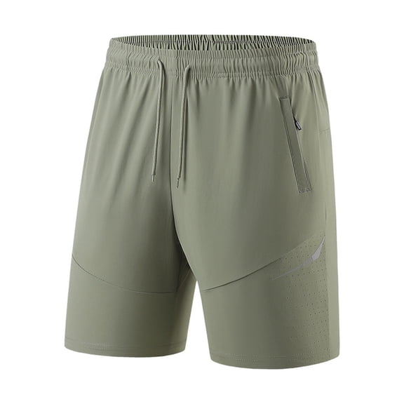 DeHolifer Men's Athletic Shorts Quick Dry Drawstring Waist Breathable Summer Sports Casual Shorts with Pockets Army Green 2XL