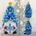 thumbnail image 3 of Ceramic Christmas Tree Gnome Figurine with Snowflake Pattern and Holiday Star Topper for Home Table Decor Gift, 3 of 5