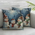 thumbnail image 3 of Chilfamy   Christmas Snowman Throw Pillow Covers Decorative Cushion Covers Xmas Winter Holiday Decor Pillowcase White, 3 of 5