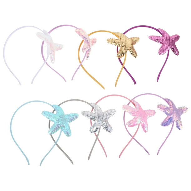 piezas de accesorios para el cabello para niñas, diademas con forma de estrella de mar y animales marinos.