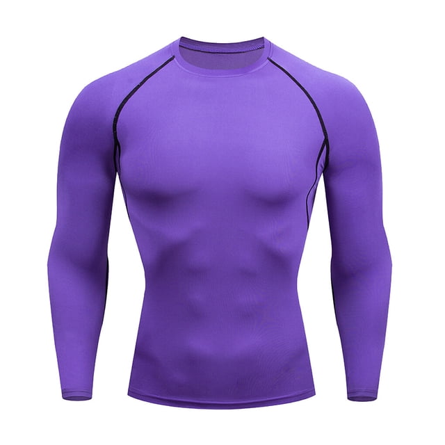 Qarigey Ropa interior térmica para hombre, medias de secado rápido, capas base para correr, ropa deportiva de compresión de manga larga, Type2 NO2