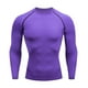 thumbnail image 5 of Qarigey Ropa interior térmica para hombre, medias deportivas de secado rápido, ropa de compresión de manga larga cálida para correr en Púrpura,L 2piezas, 5 of 6