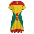 thumbnail image 5 of Flag of Grenada Women's Dress Short Sleeve Summer Sundress Summer Women Clothes, 5 of 7