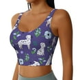thumbnail image 2 of Kdxio Cute Dog Print Workout Crop Tank Top for Women Racerback Yoga Tank Tops Athletic Sports Shirts Exercise Undershirts, 2 of 9