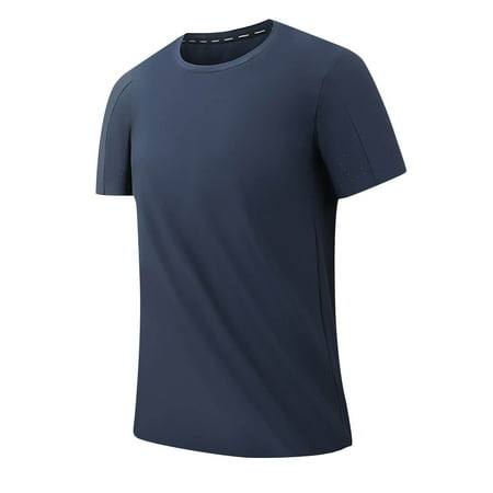 QIPOPIQ Men s Short Sleeve T-Shirt Quick Dry UPF 50+ Athletic Running Workout Fishing Top Tee Performance Shirts Clearance