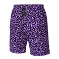 thumbnail image 4 of Balery Purple Leopard Traje de Baño Estilo Hawaiano para Hombre, Shorts de Secado Rápido con Bolsillos-Medium, 4 of 6