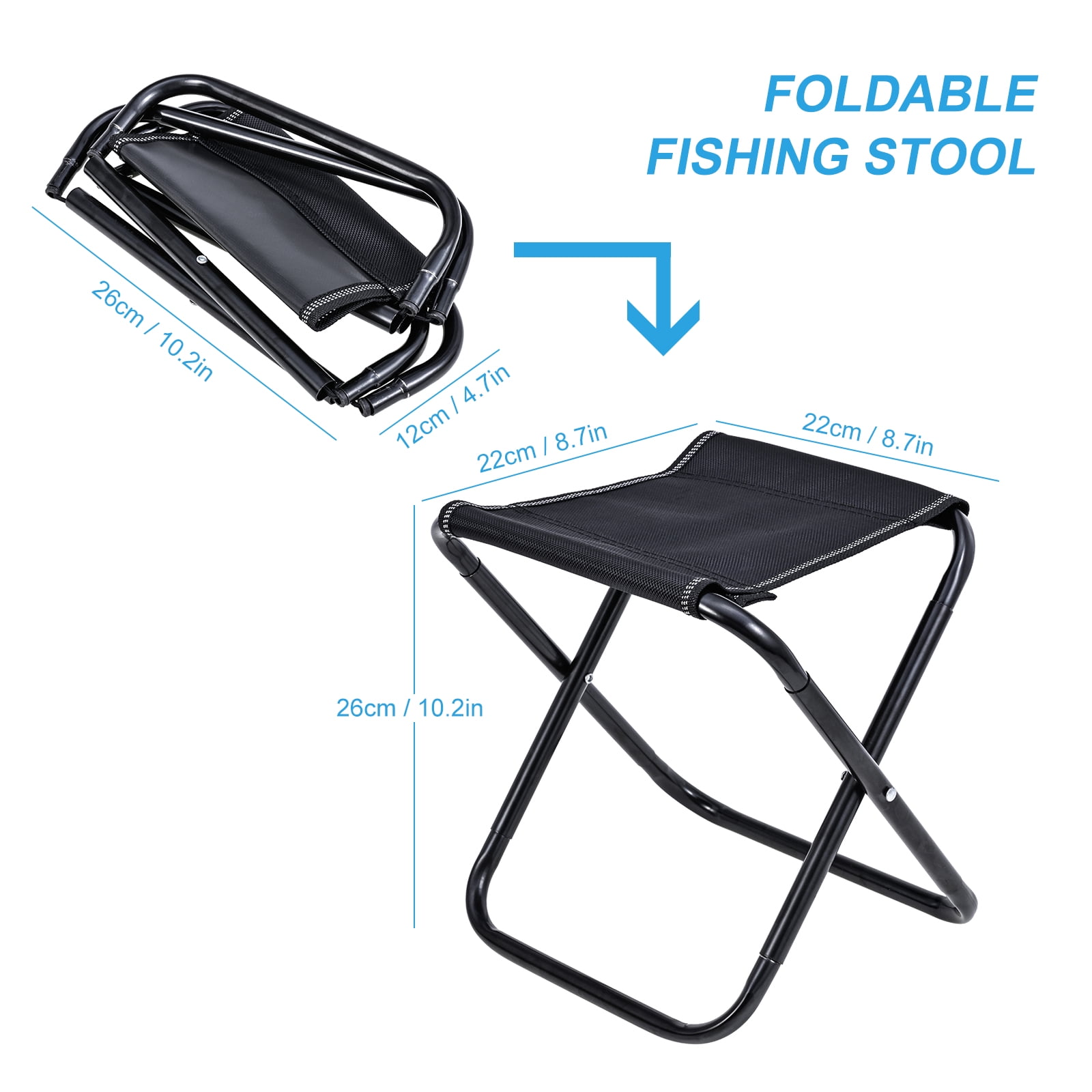 Blusea Kids Fishing Rod and Reel Combo Kit with Fishing Stool Landing Net Telescopic Fishing Pole Tackle Box