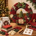 thumbnail image 4 of Clearance! 3D Fabric Poke Wreath DIY Kit, 14" Christmas Wreath DIY Kit for Adults, Beginner-Friendly Holiday Wreath Making Kit & Door Decor (Tree), 4 of 6