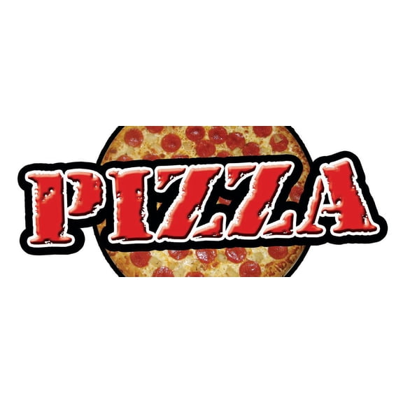 24" PIZZA DECAL sticker shop place fresh hot