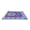 thumbnail image 2 of Ahgly Company Machine Washable Indoor Rectangle Geometric Blue Traditional Area Rugs, 4' x 6', 2 of 4